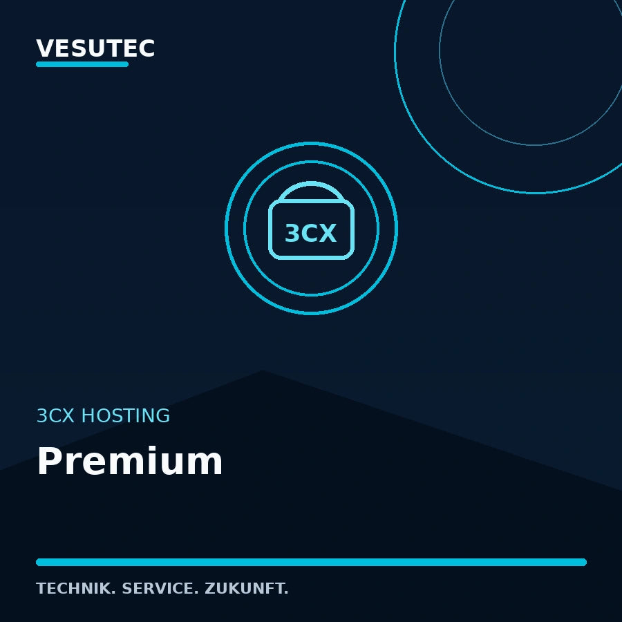 3CX Hosting Premium von VESUTEC mit Alles aus Business und Höhere Serverressourcen
