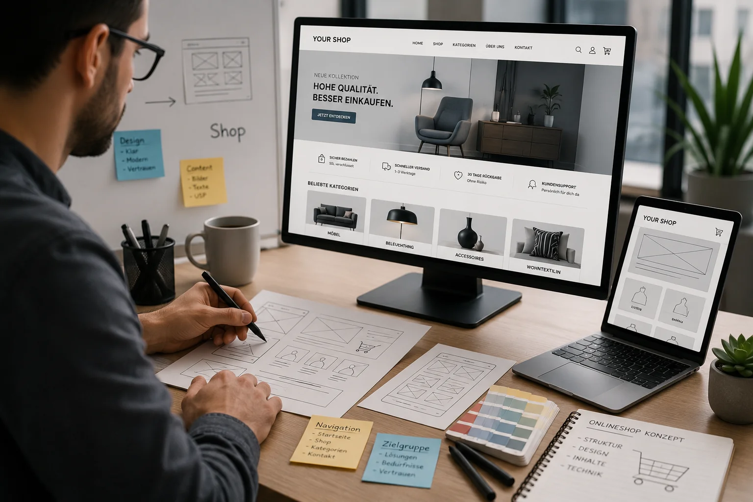 Planung eines professionellen Onlineshops