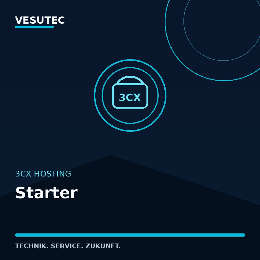 3CX Hosting Starter von VESUTEC mit Managed 3CX Hosting und 1 3CX-Instanz