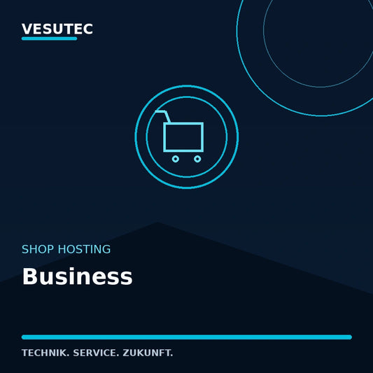 Shop Hosting Business von VESUTEC mit 50 GB SSD-Webspace und 1 professioneller Onlineshop