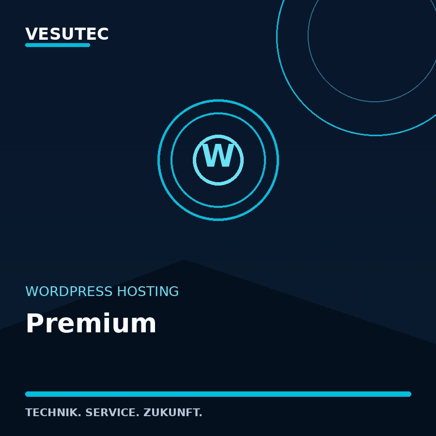 WordPress Hosting Premium von VESUTEC mit 60 GB SSD-Webspace und Bis zu 5 WordPress-Websites