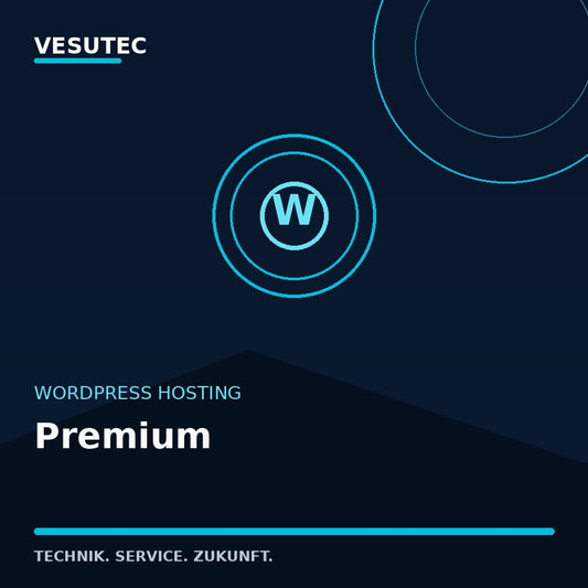WordPress Hosting Premium von VESUTEC mit 60 GB SSD-Webspace und Bis zu 5 WordPress-Websites